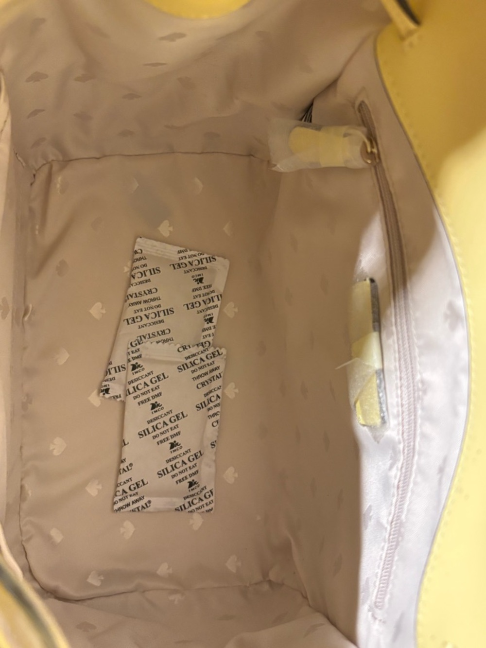 kate spade pale yellow pebble leather backpack - Picture 8 of 9